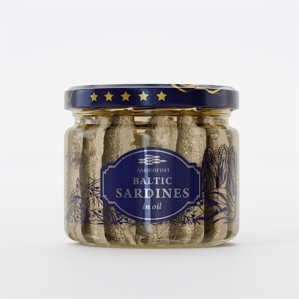 Baltic sardines in oil Glass jar (250 g)