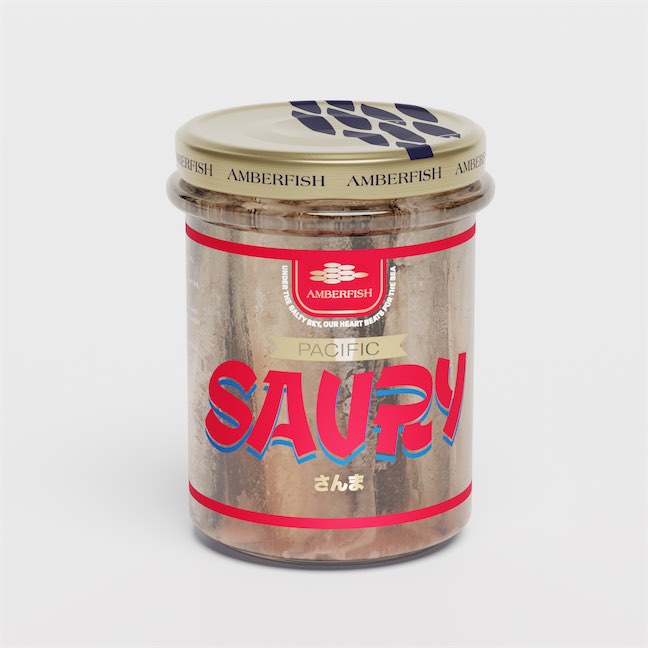 Pacific Saury with oil (190 g), Glass jar