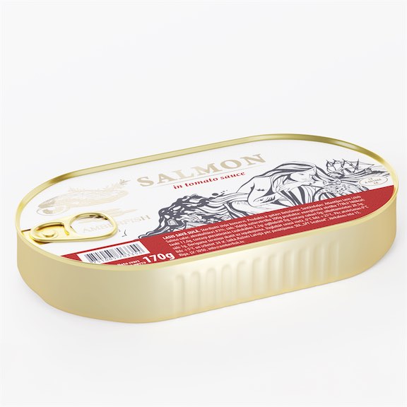 Salmon in tomato sauce Hanza (170 g)