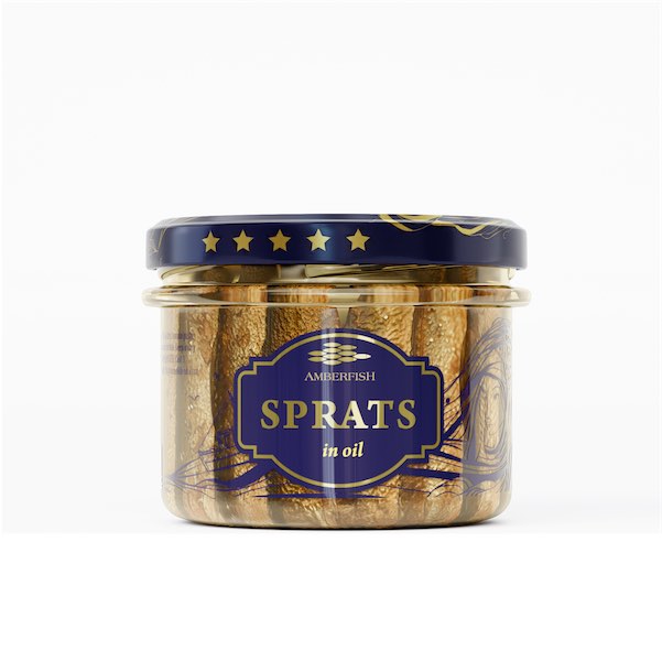 Sprats in oil (250 g) Glass jar