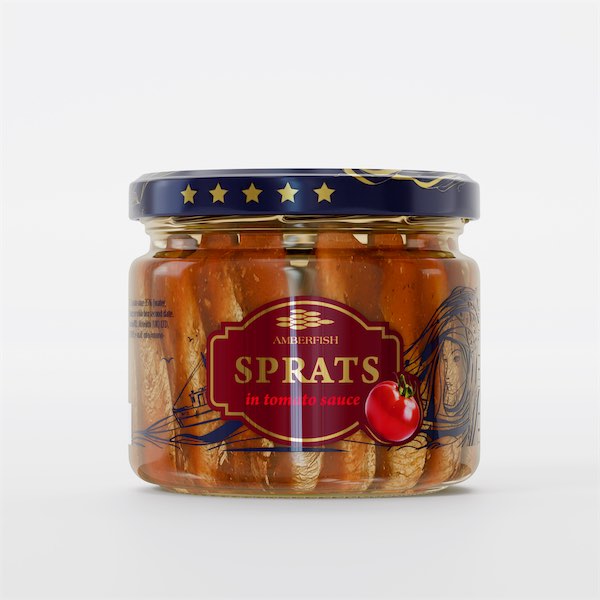 Sprats in tomato sauce Glass jar (280 g)