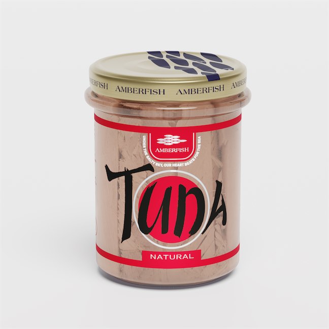 Tuna in its own juice (190g) glass jar